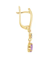 Женские Серьги_Серебро .925_АМЕТИСТ_Нанокристалл_3-Лазурит-Онлайн