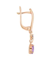 Женские Серьги_Серебро .925_АМЕТИСТ_Нанокристалл_3-Лазурит-Онлайн