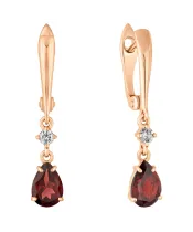 Женские Серьги_Серебро .925_ГРАНАТ_Нанокристалл_2-Лазурит-Онлайн