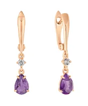 Женские Серьги_Серебро .925_АМЕТИСТ_Нанокристалл_2-Лазурит-Онлайн