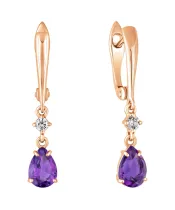 Женские Серьги_Серебро .925_АМЕТИСТ_Нанокристалл_2-Лазурит-Онлайн