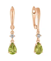 Женские Серьги_Серебро .925_ХРИЗОЛИТ_Нанокристалл_2-Лазурит-Онлайн