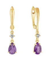 Женские Серьги_Серебро .925_АМЕТИСТ_Нанокристалл_2-Лазурит-Онлайн