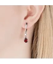 Женские Серьги_Серебро .925_ГРАНАТ_Нанокристалл_5-Лазурит-Онлайн