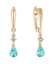 Женские Серьги_Серебро .925_АПАТИТ_Нанокристалл_2-Лазурит-Онлайн