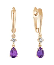 Женские Серьги_Серебро .925_АМЕТИСТ_Нанокристалл_2-Лазурит-Онлайн