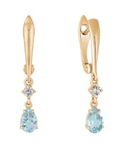 Женские Серьги_Серебро .925_ТОПАЗ_Нанокристалл_2-Лазурит-Онлайн