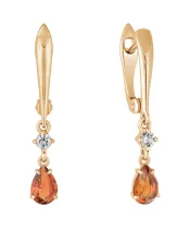 Женские Серьги_Серебро .925_ЦИТРИН_Нанокристалл_2-Лазурит-Онлайн