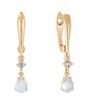 Женские Серьги_Серебро .925_ЛУННЫЙ КАМЕНЬ_Нанокристалл_2-Лазурит-Онлайн