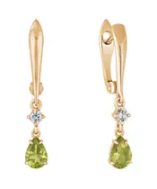 Женские Серьги_Серебро .925_ХРИЗОЛИТ_Нанокристалл_2-Лазурит-Онлайн