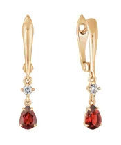 Женские Серьги_Серебро .925_ГРАНАТ_Нанокристалл_2-Лазурит-Онлайн