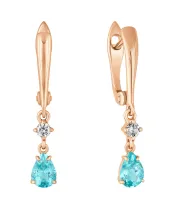 Женские Серьги_Серебро .925_АПАТИТ_Нанокристалл_2-Лазурит-Онлайн