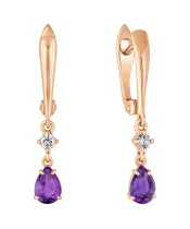 Женские Серьги_Серебро .925_АМЕТИСТ_Нанокристалл_2-Лазурит-Онлайн