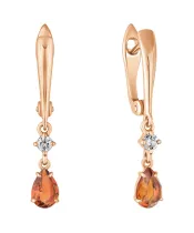 Женские Серьги_Серебро .925_ЦИТРИН_Нанокристалл_2-Лазурит-Онлайн