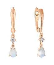 Женские Серьги_Серебро .925_ЛУННЫЙ КАМЕНЬ_Нанокристалл_2-Лазурит-Онлайн