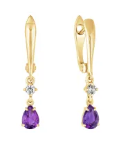 Женские Серьги_Серебро .925_АМЕТИСТ_Нанокристалл_2-Лазурит-Онлайн