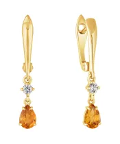 Женские Серьги_Серебро .925_ЦИТРИН_Нанокристалл_2-Лазурит-Онлайн