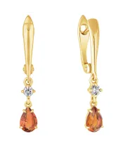 Женские Серьги_Серебро .925_ЦИТРИН_Нанокристалл_2-Лазурит-Онлайн