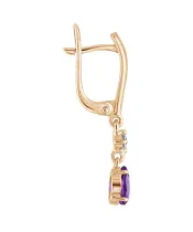 Женские Серьги_Серебро .925_АМЕТИСТ_Нанокристалл_3-Лазурит-Онлайн