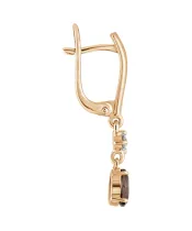 Женские Серьги_Серебро .925_РАУХТОПАЗ_Нанокристалл_3-Лазурит-Онлайн