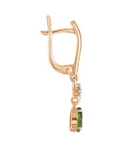 Женские Серьги_Серебро .925_ХРОМДИОПСИД_Нанокристалл_3-Лазурит-Онлайн