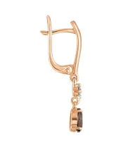 Женские Серьги_Серебро .925_РАУХТОПАЗ_Нанокристалл_3-Лазурит-Онлайн