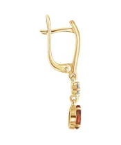 Женские Серьги_Серебро .925_ЦИТРИН_Нанокристалл_3-Лазурит-Онлайн