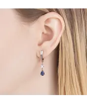 Женские Серьги_Серебро .925_САПФИР_Нанокристалл_5-Лазурит-Онлайн