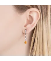 Женские Серьги_Серебро .925_ЦИТРИН_Нанокристалл_5-Лазурит-Онлайн