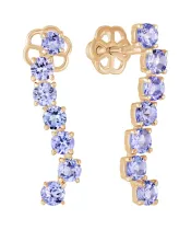 Женские Серьги_Серебро .925_ТАНЗАНИТ__2-Лазурит-Онлайн