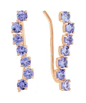 Женские Серьги_Серебро .925_ТАНЗАНИТ__2-Лазурит-Онлайн