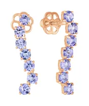 Женские Серьги_Серебро .925_ТАНЗАНИТ__2-Лазурит-Онлайн