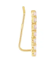 Женские Серьги_Серебро .925_КВАРЦ РОЗОВЫЙ__3-Лазурит-Онлайн