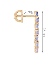 Женские Серьги_Серебро .925_ТАНЗАНИТ__4-Лазурит-Онлайн