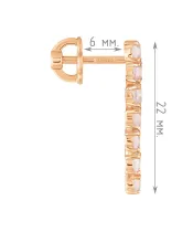 Женские Серьги_Серебро .925_КВАРЦ РОЗОВЫЙ__4-Лазурит-Онлайн