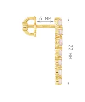 Женские Серьги_Серебро .925_КВАРЦ РОЗОВЫЙ__4-Лазурит-Онлайн