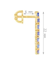 Женские Серьги_Серебро .925_ТАНЗАНИТ__4-Лазурит-Онлайн