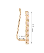 Женские Серьги_Серебро .925_КВАРЦ РОЗОВЫЙ__4-Лазурит-Онлайн