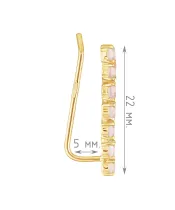 Женские Серьги_Серебро .925_КВАРЦ РОЗОВЫЙ__4-Лазурит-Онлайн