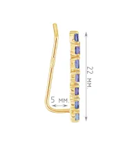 Женские Серьги_Серебро .925_ТАНЗАНИТ__4-Лазурит-Онлайн