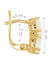 Женские Серьги_Серебро .925_ЛУННЫЙ КАМЕНЬ__4-Лазурит-Онлайн