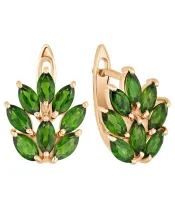 Женские Серьги_Серебро .925_ХРОМДИОПСИД__2-Лазурит-Онлайн