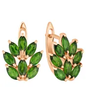 Женские Серьги_Серебро .925_ХРОМДИОПСИД__2-Лазурит-Онлайн