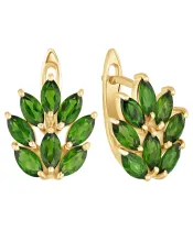 Женские Серьги_Серебро .925_ХРОМДИОПСИД__2-Лазурит-Онлайн