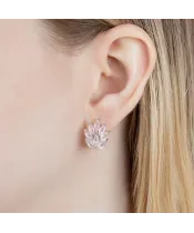 Женские Серьги_Серебро .925_КВАРЦ РОЗОВЫЙ__5-Лазурит-Онлайн