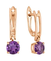 Женские Серьги_Серебро .925_АМЕТИСТ__2-Лазурит-Онлайн