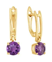 Женские Серьги_Серебро .925_АМЕТИСТ__2-Лазурит-Онлайн