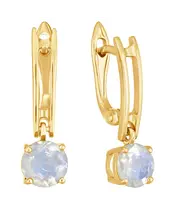 Женские Серьги_Серебро .925_ЛУННЫЙ КАМЕНЬ__2-Лазурит-Онлайн