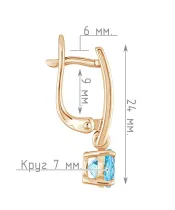 Женские Серьги_Серебро .925_ТОПАЗ__4-Лазурит-Онлайн