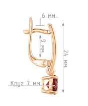 Женские Серьги_Серебро .925_ГРАНАТ__4-Лазурит-Онлайн